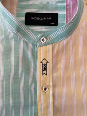 Pastel Stripe Front Open Kurta