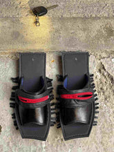 Bold Black Zip-Detail Sliders