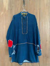 Contemporary Handcrafted Denim Kurta