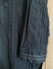 Contemporary Black Textured Kurta