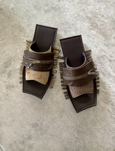 Urban Fringe Leather Slippers