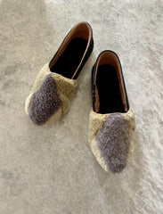 Cozy Patchwork Faux Fur Loafers
