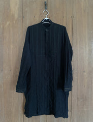 Contemporary Black Textured Kurta