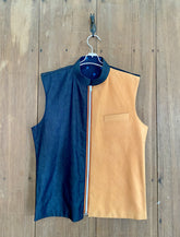 Dual Tone Zip-Up Waistcoat