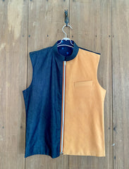 Dual Tone Zip-Up Waistcoat
