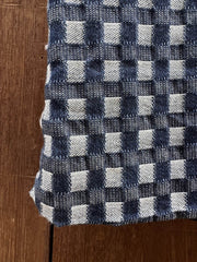 Distressed Grid Patchwork Denim Waistcoat with Gingham Accents