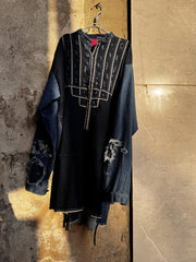 Artisanal Distressed Denim Kurta