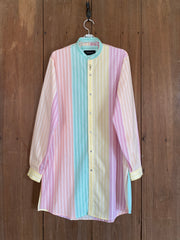 Pastel Stripe Front Open Kurta