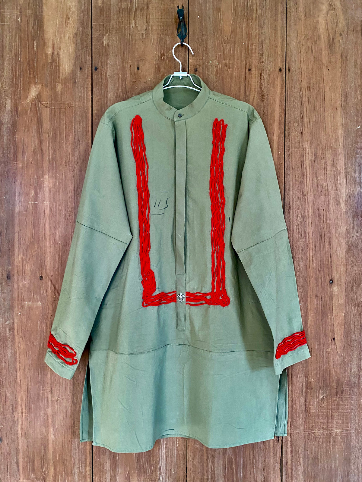 Artisan Red Cord Detail Kurta