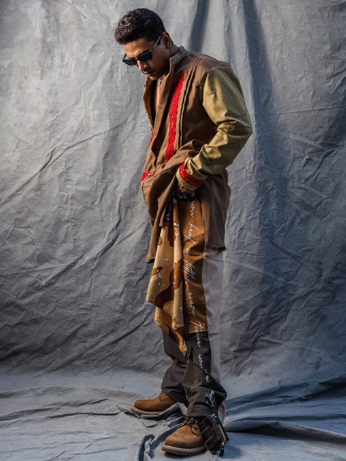 Dual Tone Artisan Threadwork Kurta